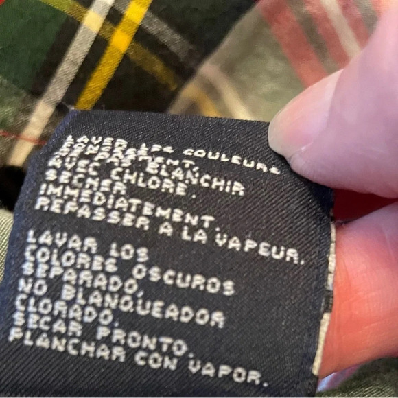 90s Vintage Tommy Hilfiger Plaid Long Sleeve Button Up XL Multicolor - Picture 7 of 7